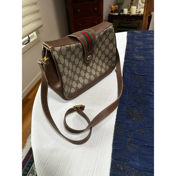 Gucci Handbags - Gucci Brown Monogram Sherry Line Shoulder Bag -SEE ALL CALLOUTS